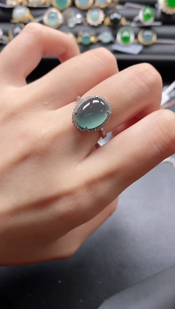 【闪购商品】翡翠戒指银S925镶嵌1111