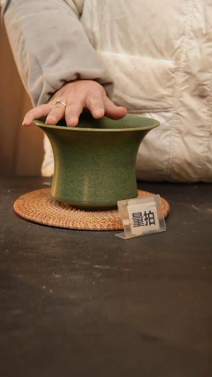 【闪购商品】瓷片泥泥手工花盆口15高11