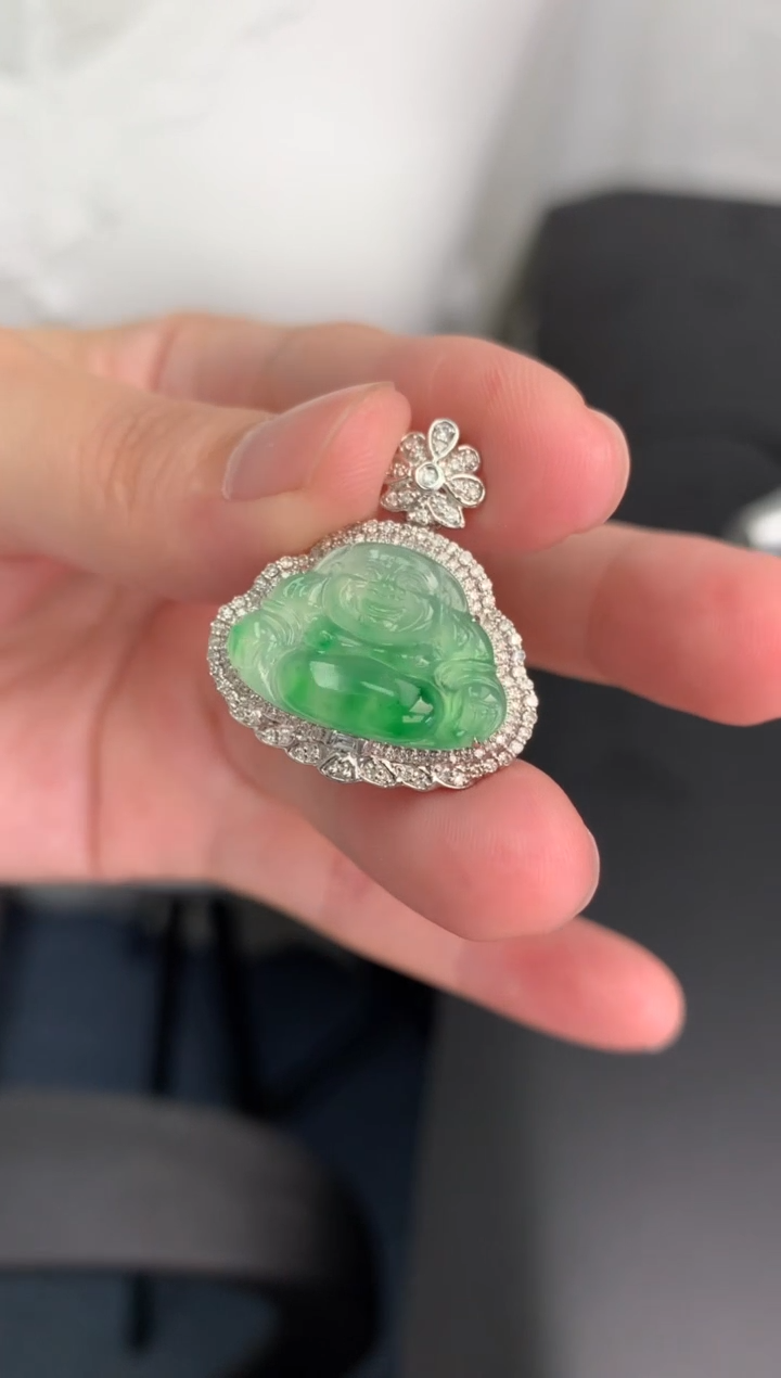 【闪购商品】定制翡翠18K金镶嵌模式推广期24小时鉴赏期