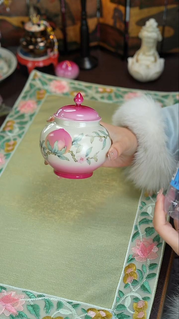 雅圣景德镇手工手绘茶叶罐