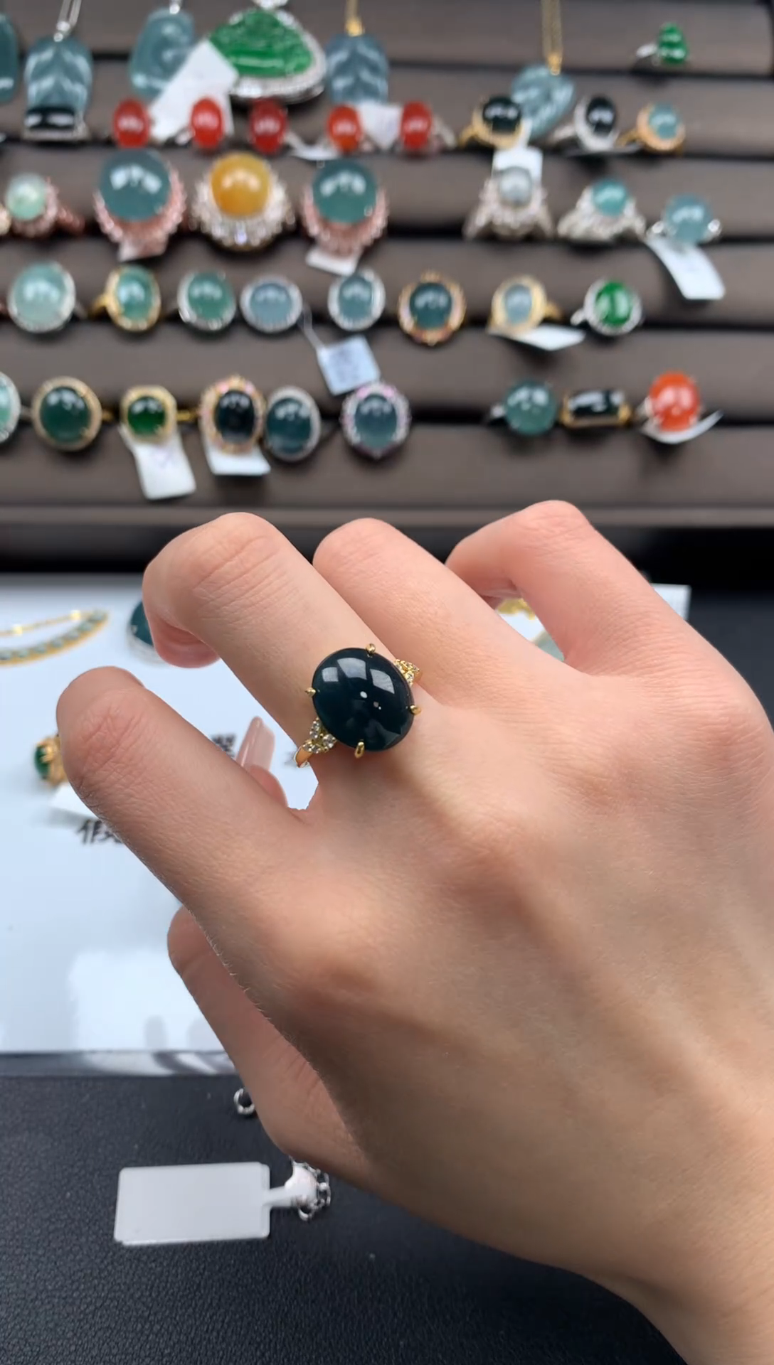 【闪购商品】翡翠戒指银S925镶嵌3213123