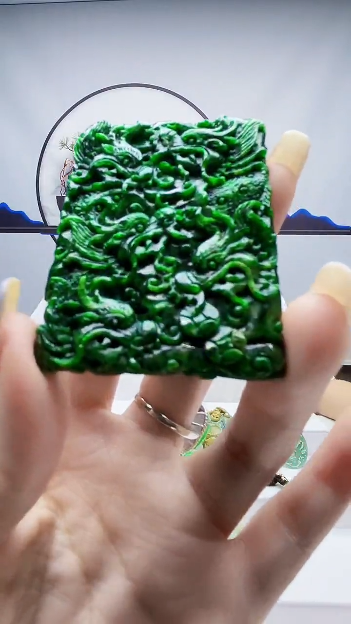 未镶嵌定制翡翠毛货-挂件71