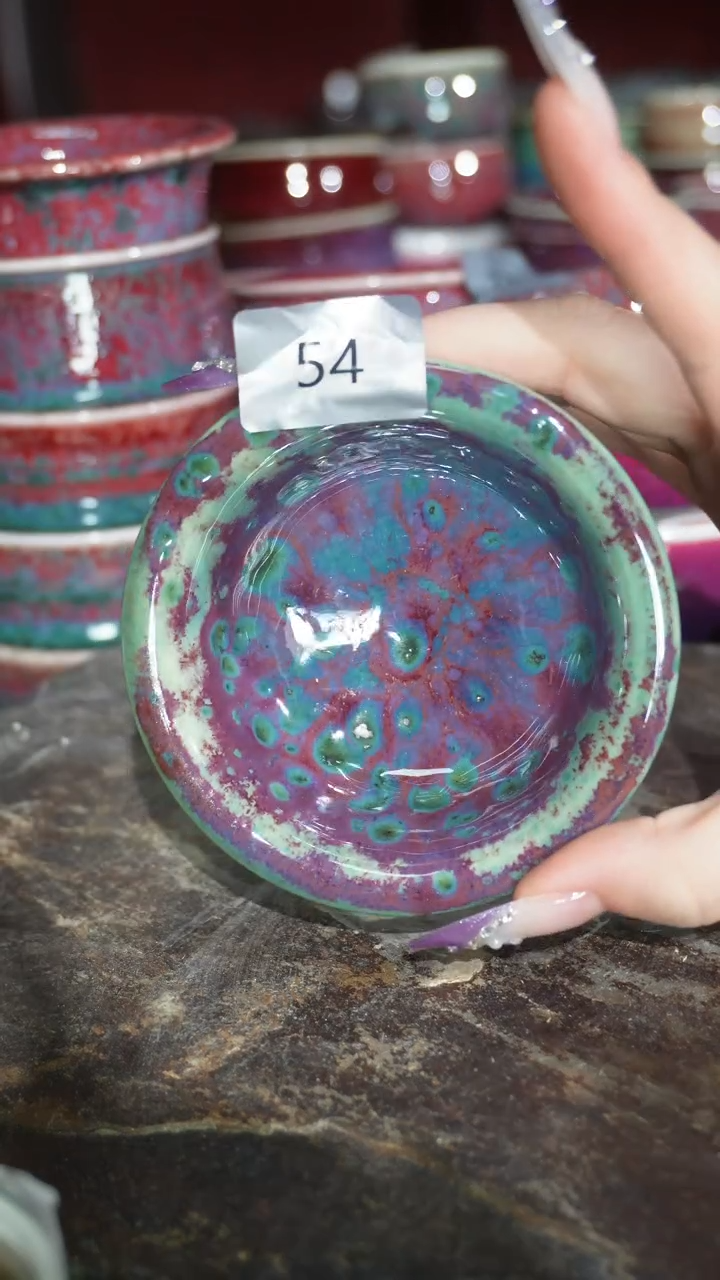 摆件陶精品窑变钧瓷茶器