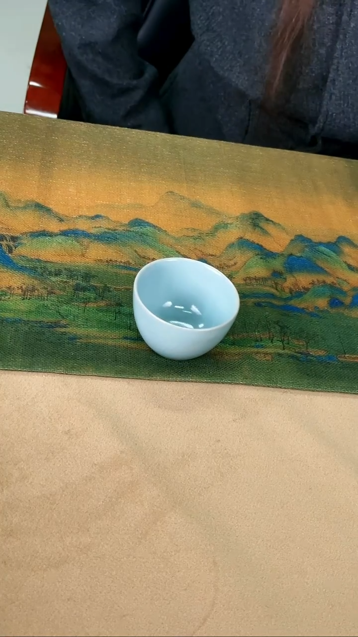 杯子瓷孙现锋仿古釉 鸡缸杯
