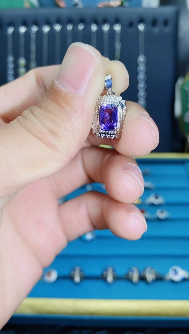 【闪购商品】紫晶吊坠(不含链)银S925镶嵌11212