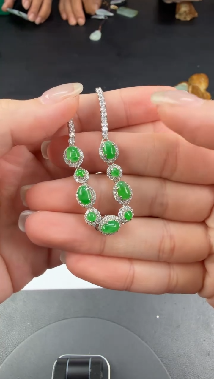 银S925镶嵌手链翡翠翡翠饰品-204