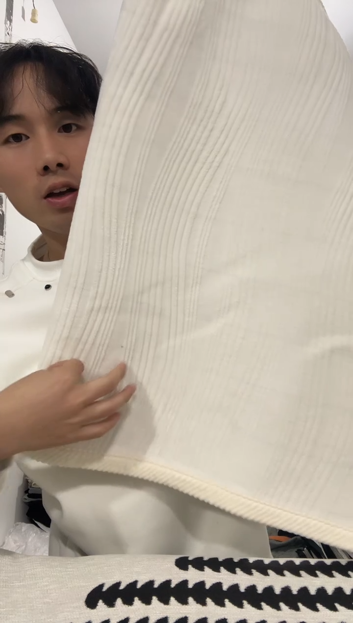 雪尼尔70*210  白色宝宝绒