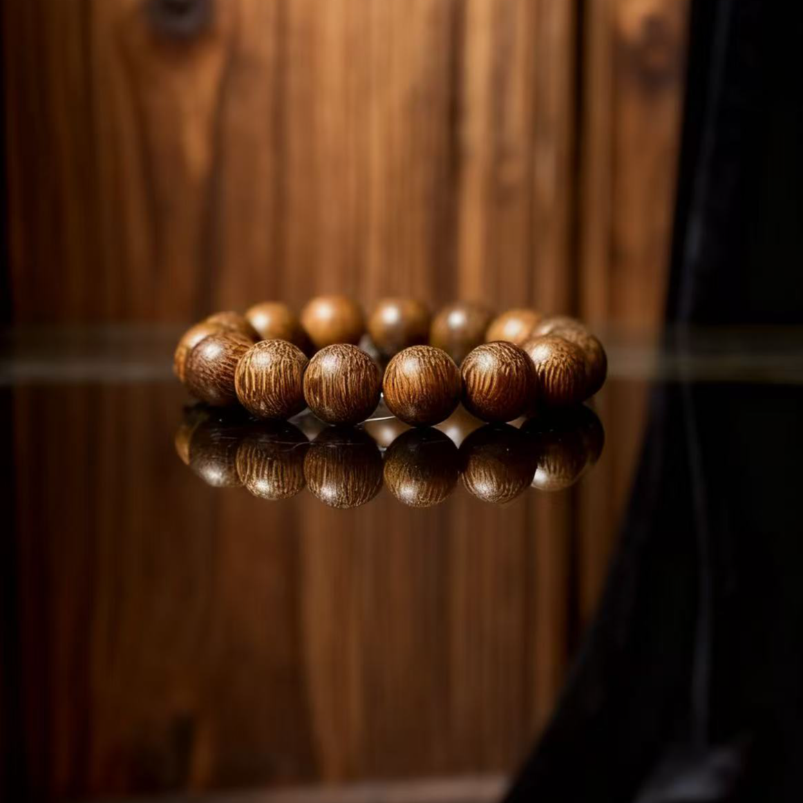 增香沉香木老料老虎斑圆珠1.5单圈622【无礼盒】