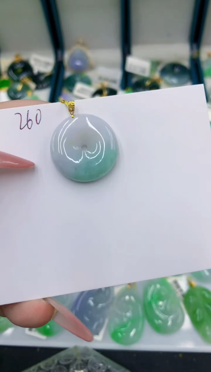 颈饰18K金镶嵌翡翠11111111111111