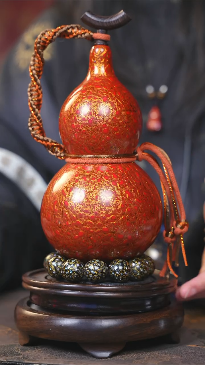 【闪购商品】YF241漆艺酒葫芦不包手串及旋转底座