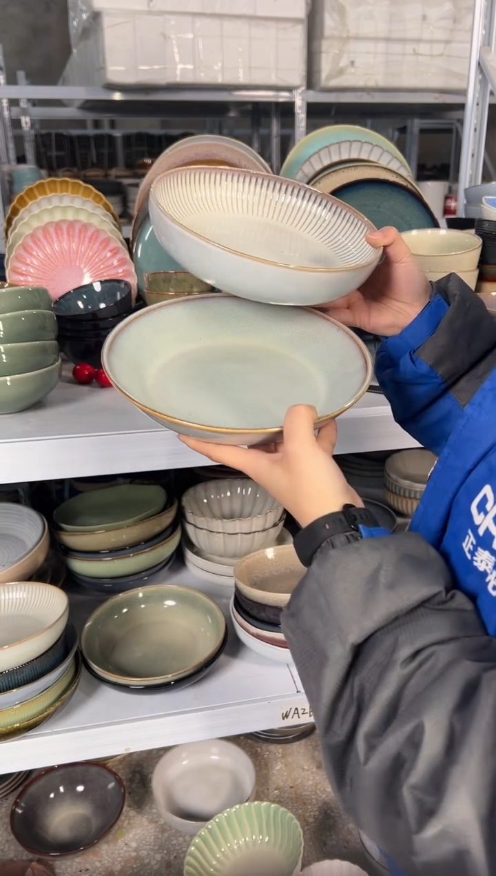 陶瓷外贸尾货瑕疵满20包邮X2 深盘组合