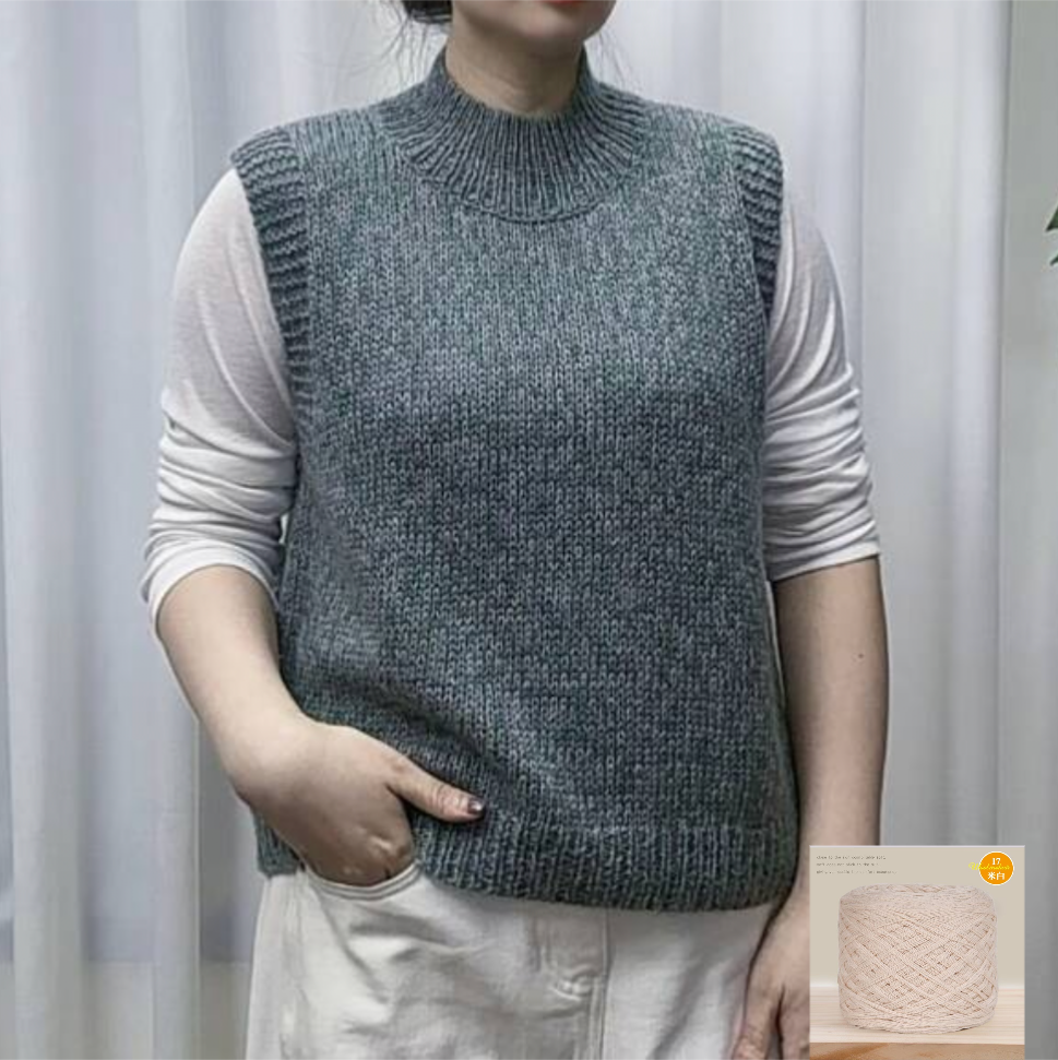织圆领 简约背心 澳洲羊毛线（标价是一两的价格）