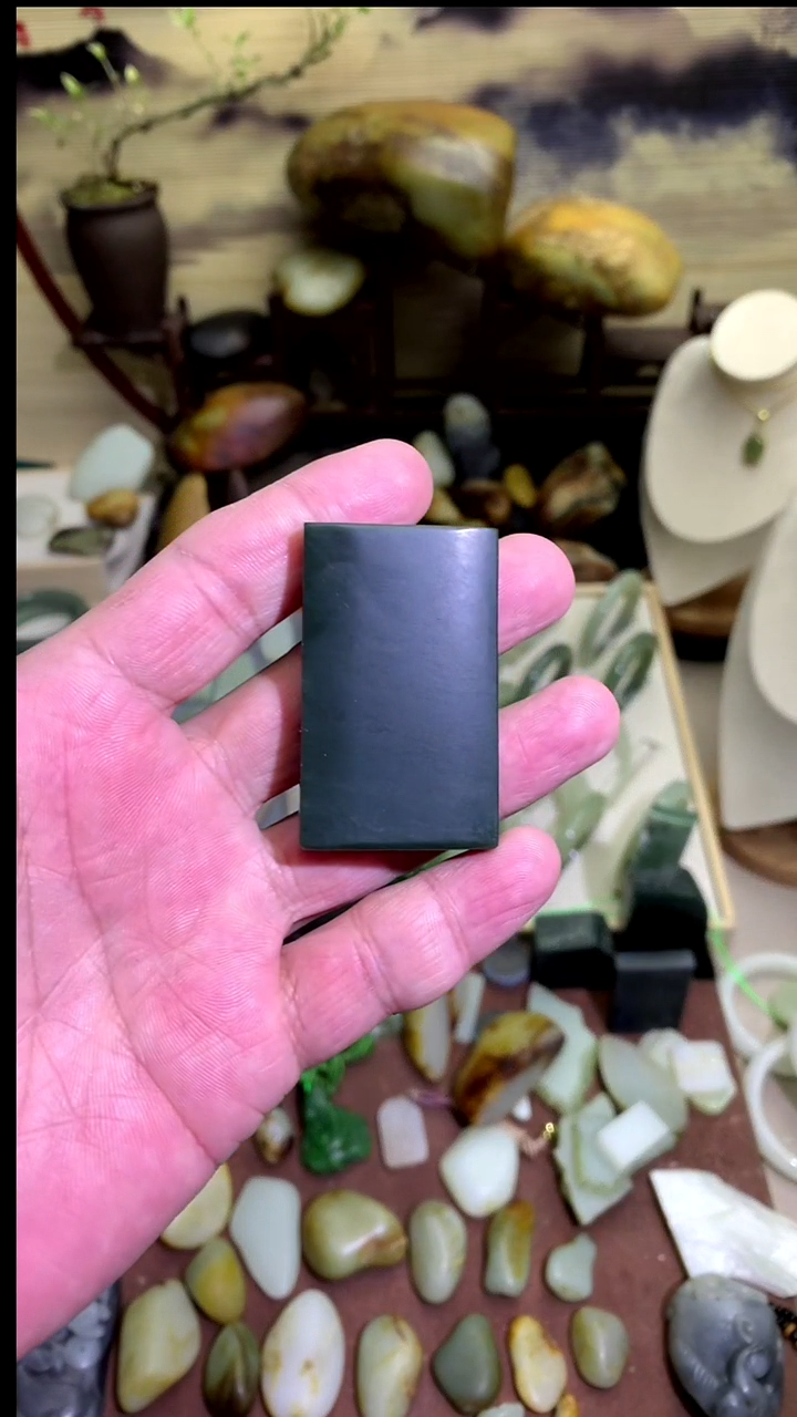 【闪购商品】和田玉颈饰未镶嵌塔青牌子