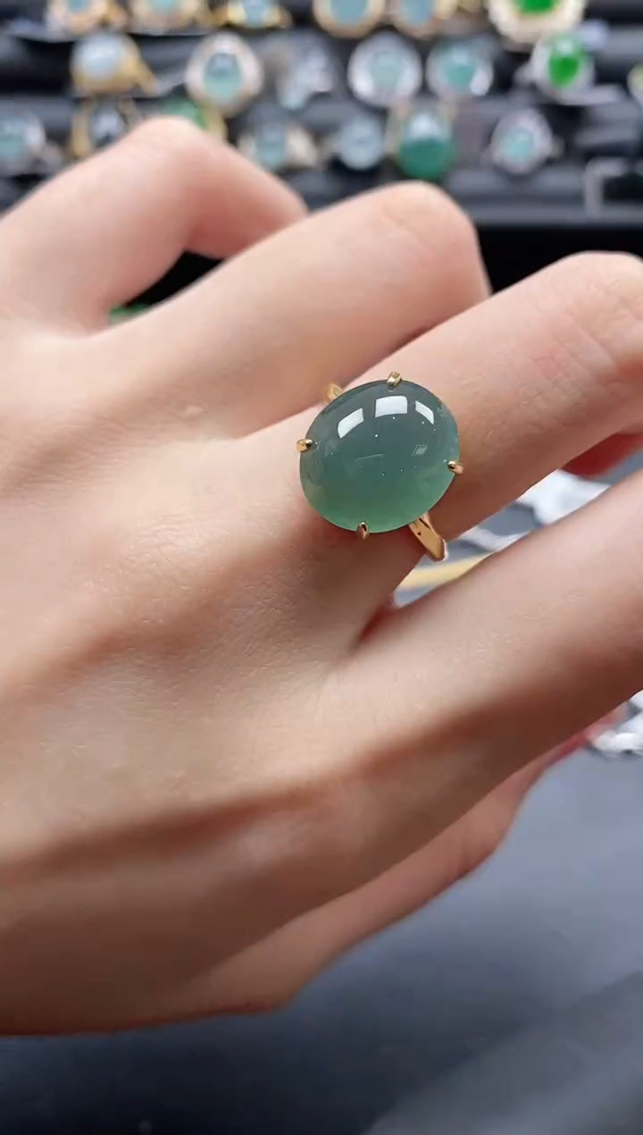【闪购商品】翡翠戒指银S925镶嵌1111