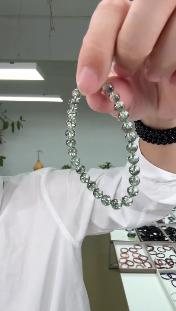 未镶嵌手链水晶绿幽灵手串
