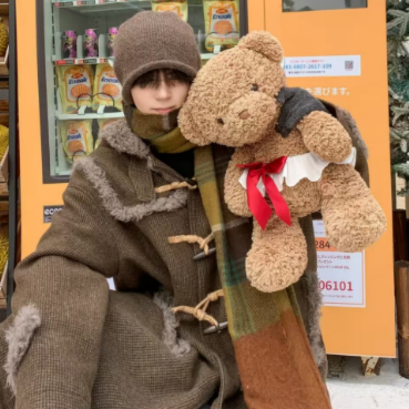 【霍比特人】潮流男款40羊毛呢拼接长款大衣冬季加厚韩版时尚大衣男