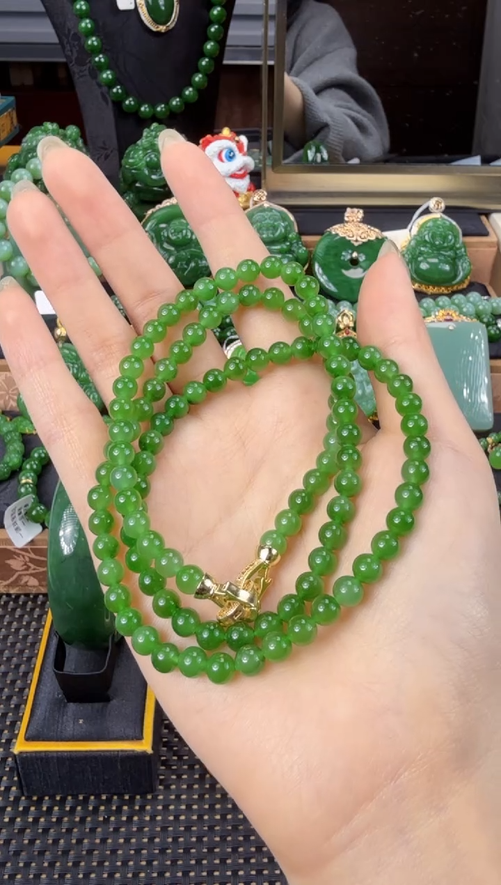 【闪购商品】和田玉（碧玉）毛衣链未镶嵌 