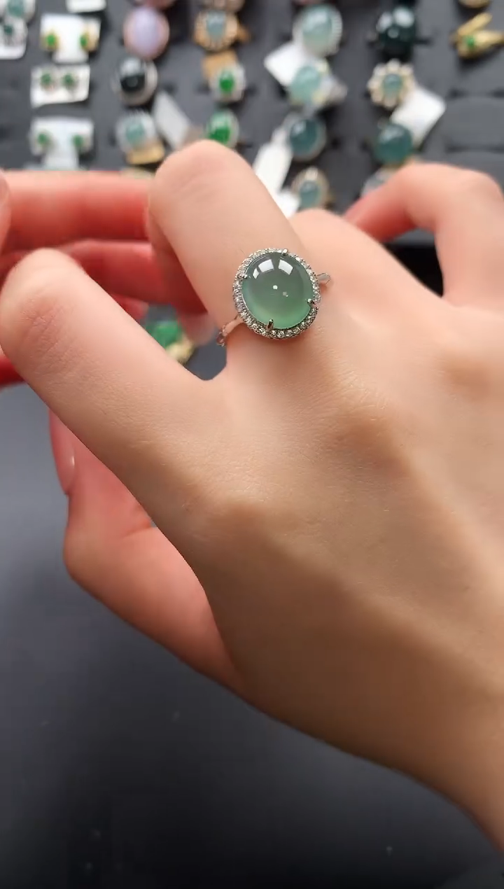 【闪购商品】翡翠戒指银S925镶嵌51241241