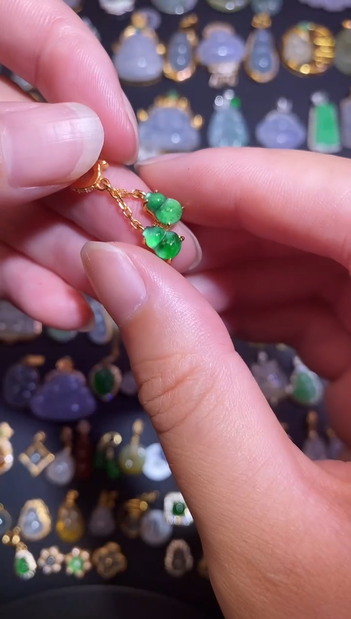 翡翠银S925镶嵌颈饰天然A货翡翠