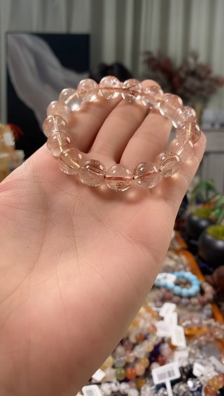 未镶嵌手链水晶红铜发