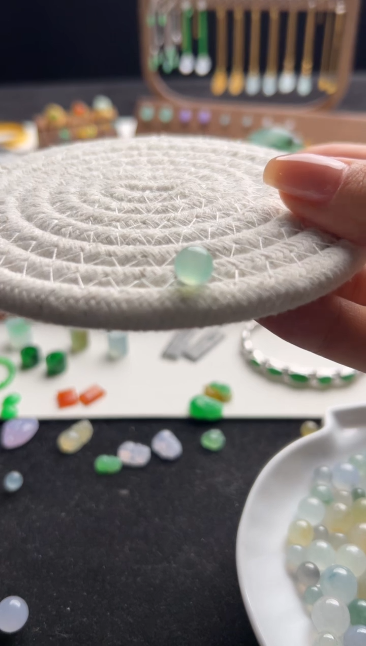 【闪购商品】定制翡翠未镶嵌绿珠1980+198-nxl111