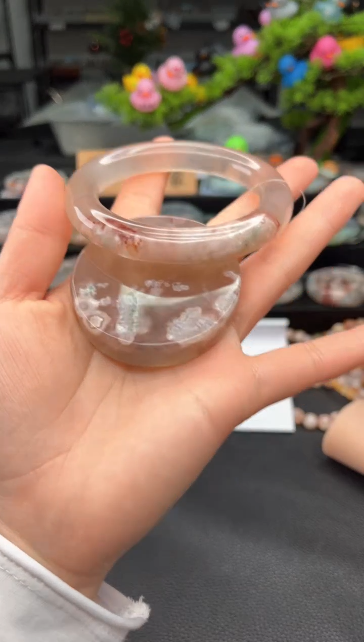 石英质玉未镶嵌手镯57圈口 （赠品镯心）6511586