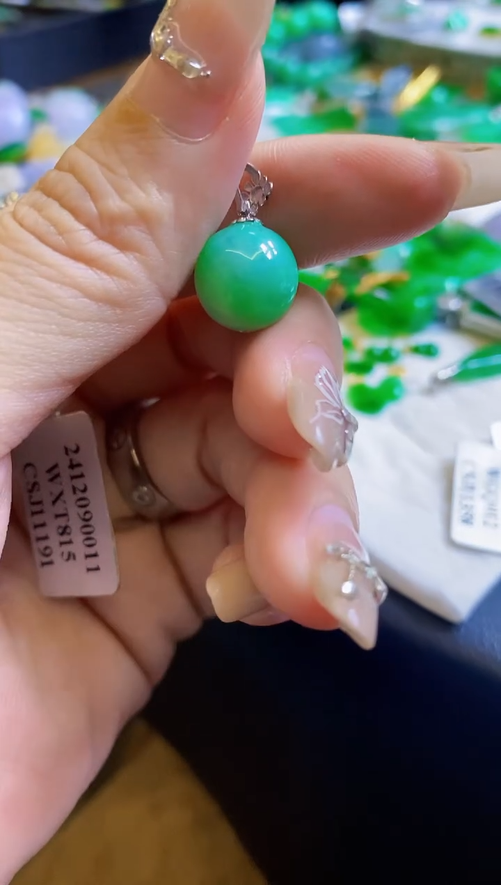 【闪购商品】定制翡翠18K金镶嵌珠子
