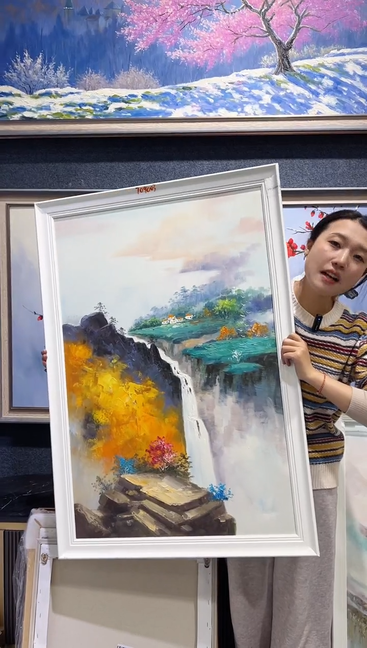 【闪购商品】油画70号 70*100 山水-手绘油画