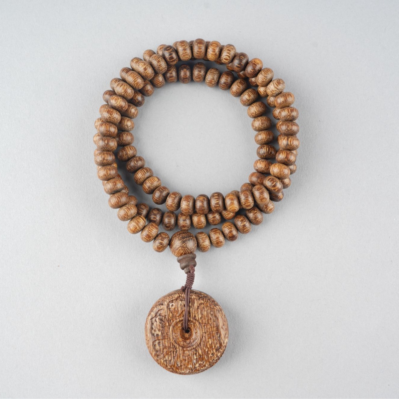 沉香 越南芽庄黄奇楠老料6字平安扣8MM-008