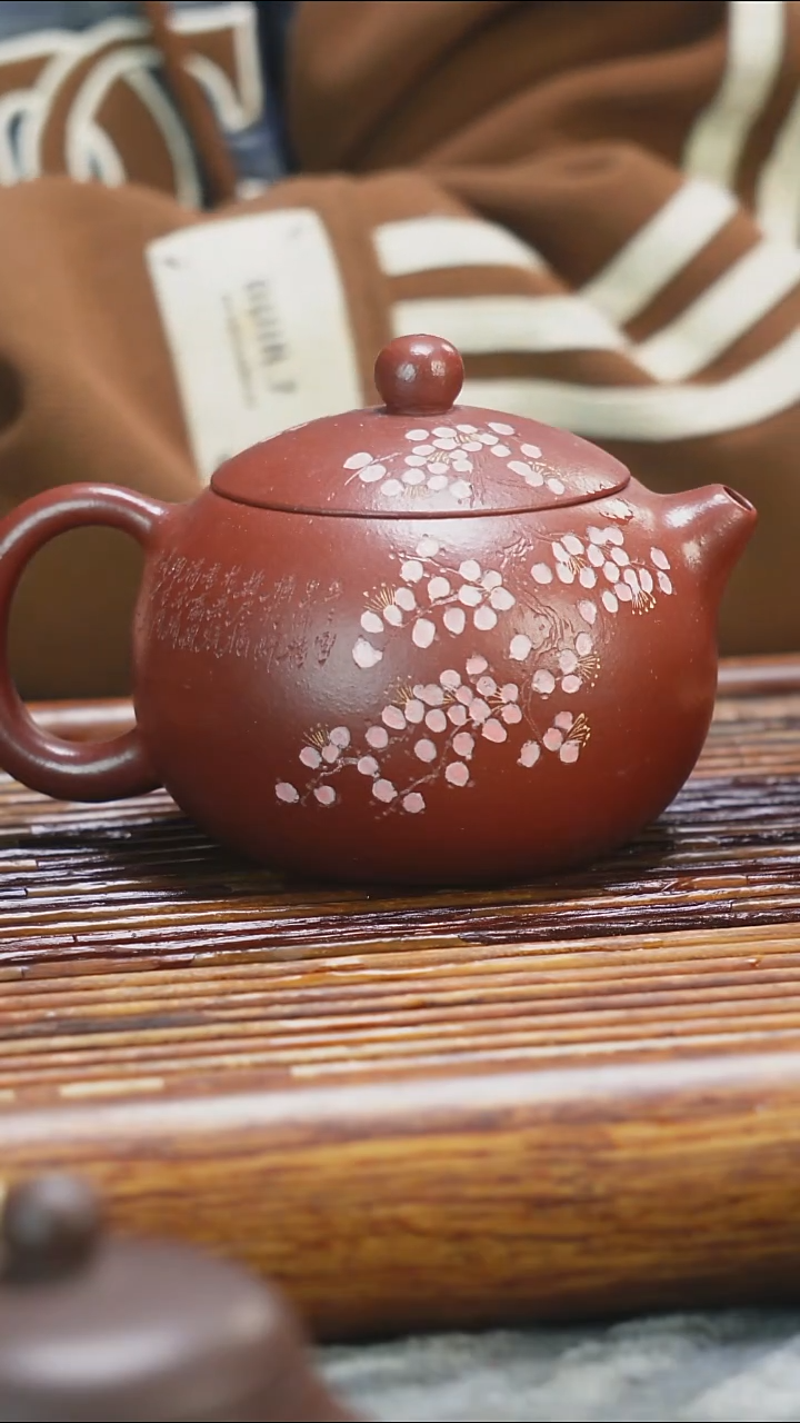 茶壶紫砂龙血砂梅花西施