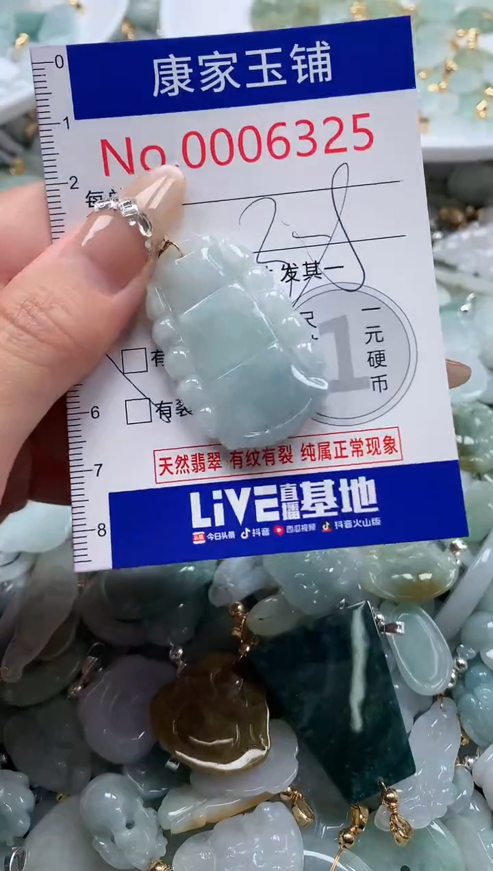 翡翠未镶嵌吊坠(不含链)6325