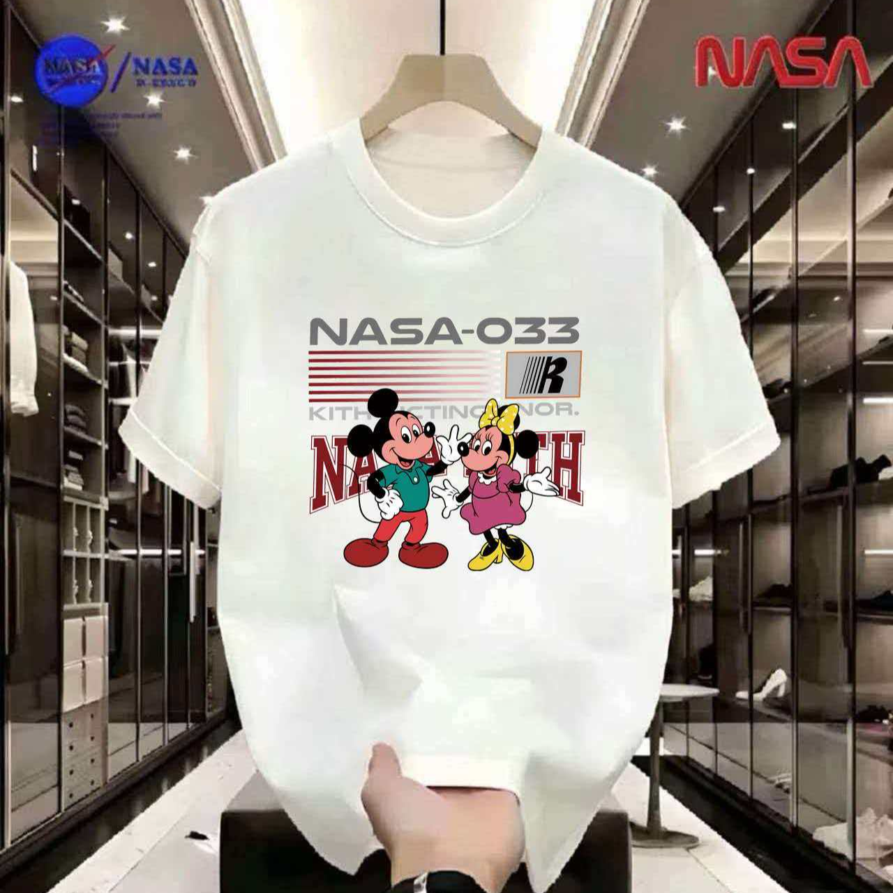 NASA联名夏季圆领短袖T恤微宽松时尚男女同款休闲百搭