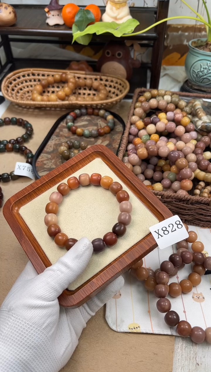 手串菩提根/象牙果x828干磨玫瑰14