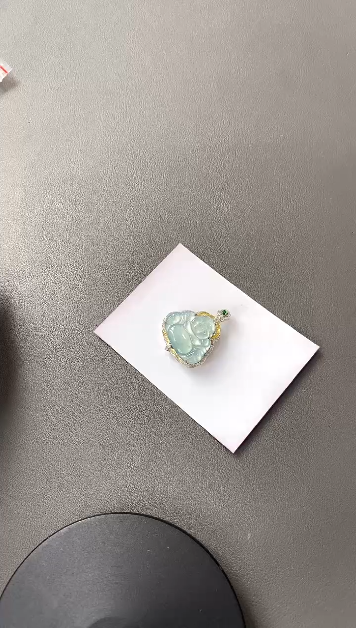 【闪购商品】翡翠颈饰银S925镀金镶嵌买断价