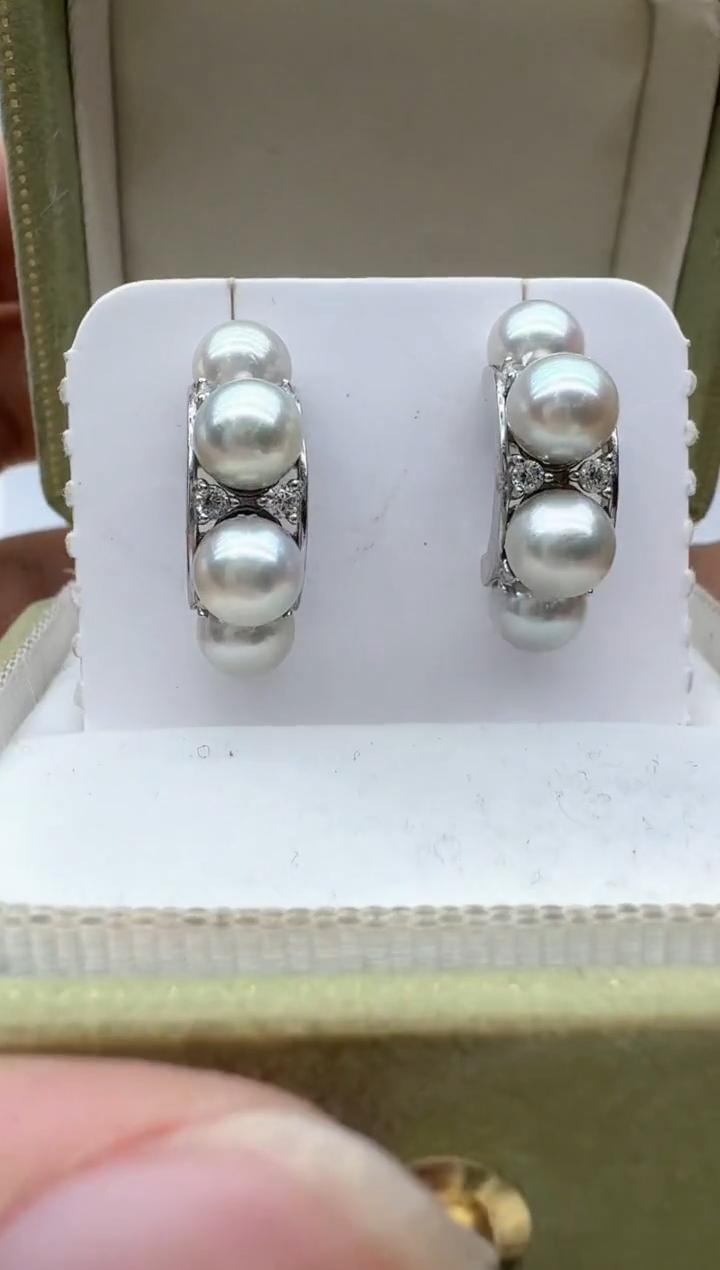【闪购商品】海水珍珠耳饰银S925镶嵌清货