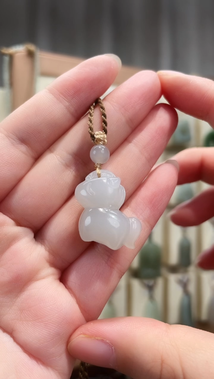 颈饰未镶嵌和田玉K****K小马挂件