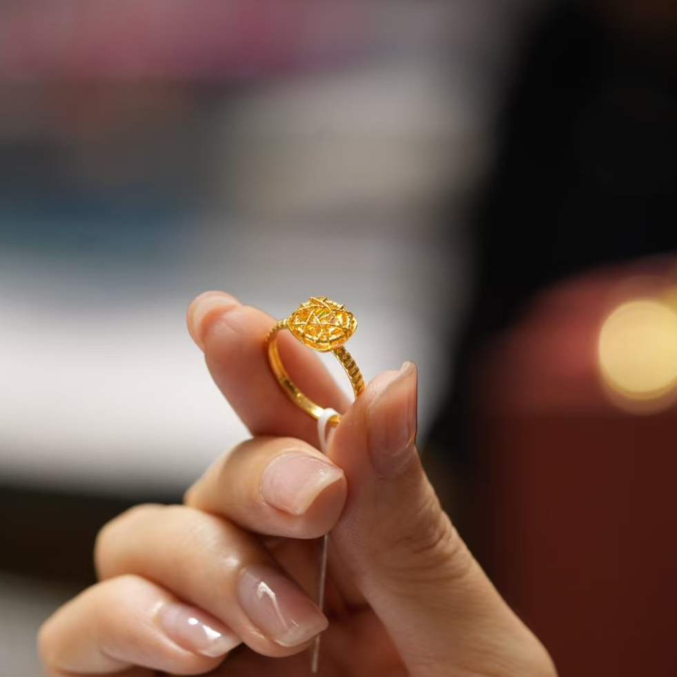 【巧玲专属】足金999方糖戒指 经典时尚百搭 3.01