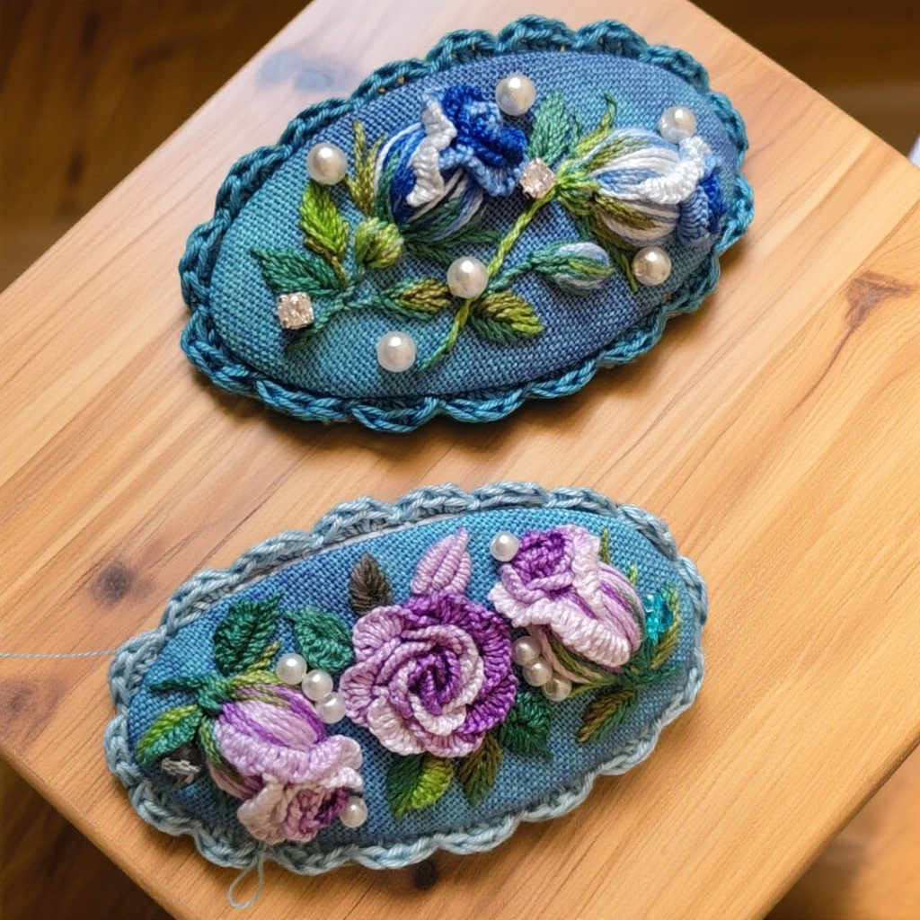 玫瑰发卡，直播间选品，慎拍。