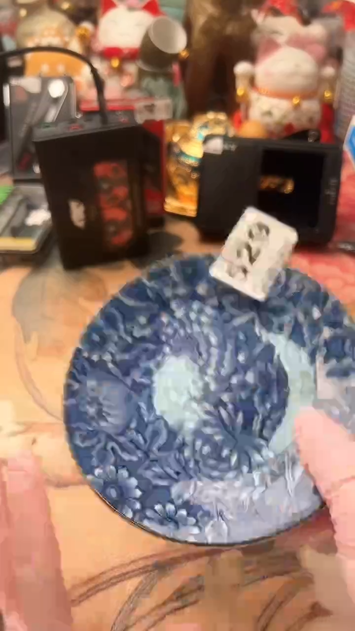 手工艺品琉璃你*呀青花色瓷器22cm