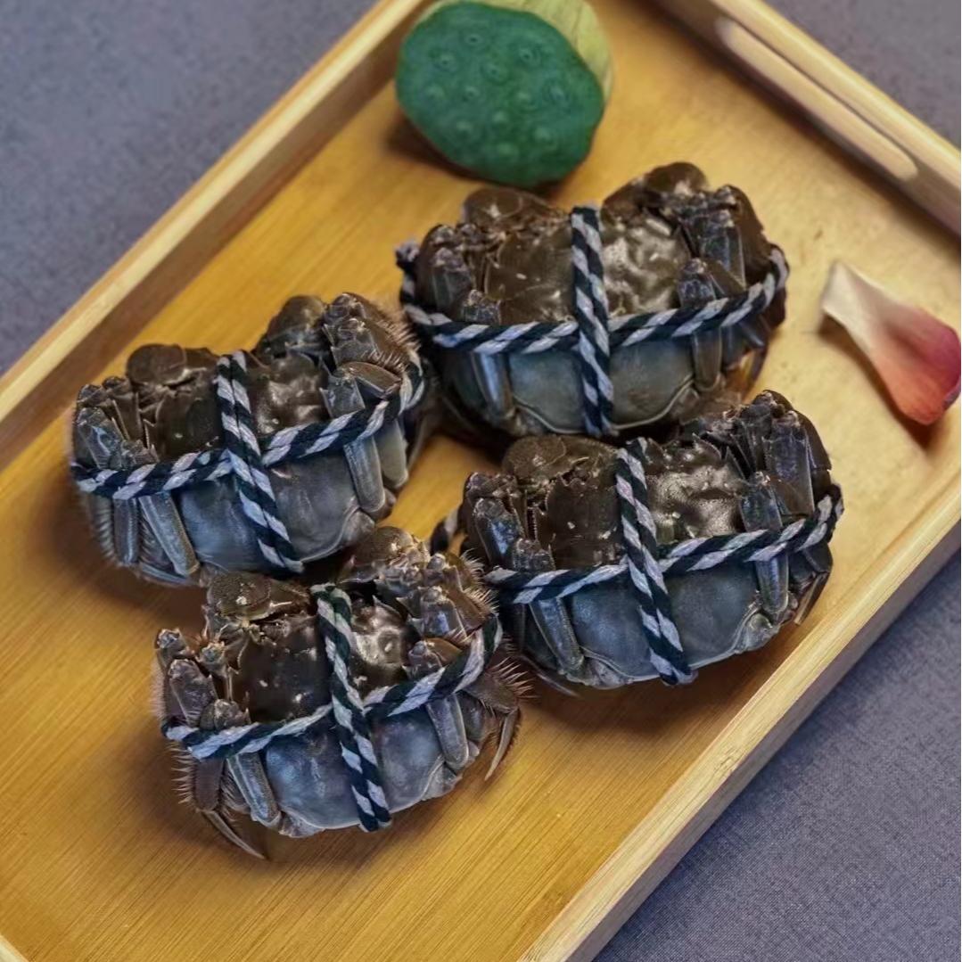 微山湖大闸蟹礼盒装母蟹（3两/2只装）公蟹（4两/2只装）共4只