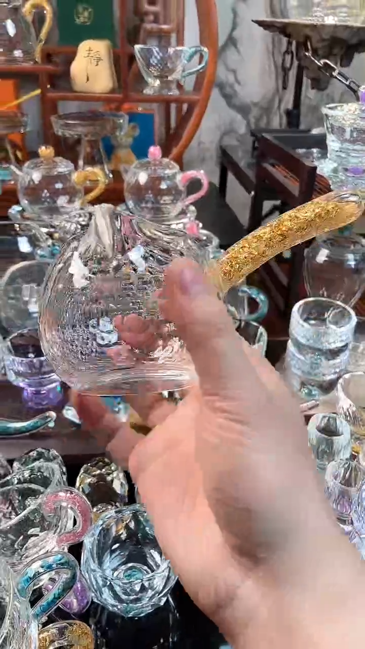 【闪购商品】公杯玺宴新款水晶侧把公杯金箔