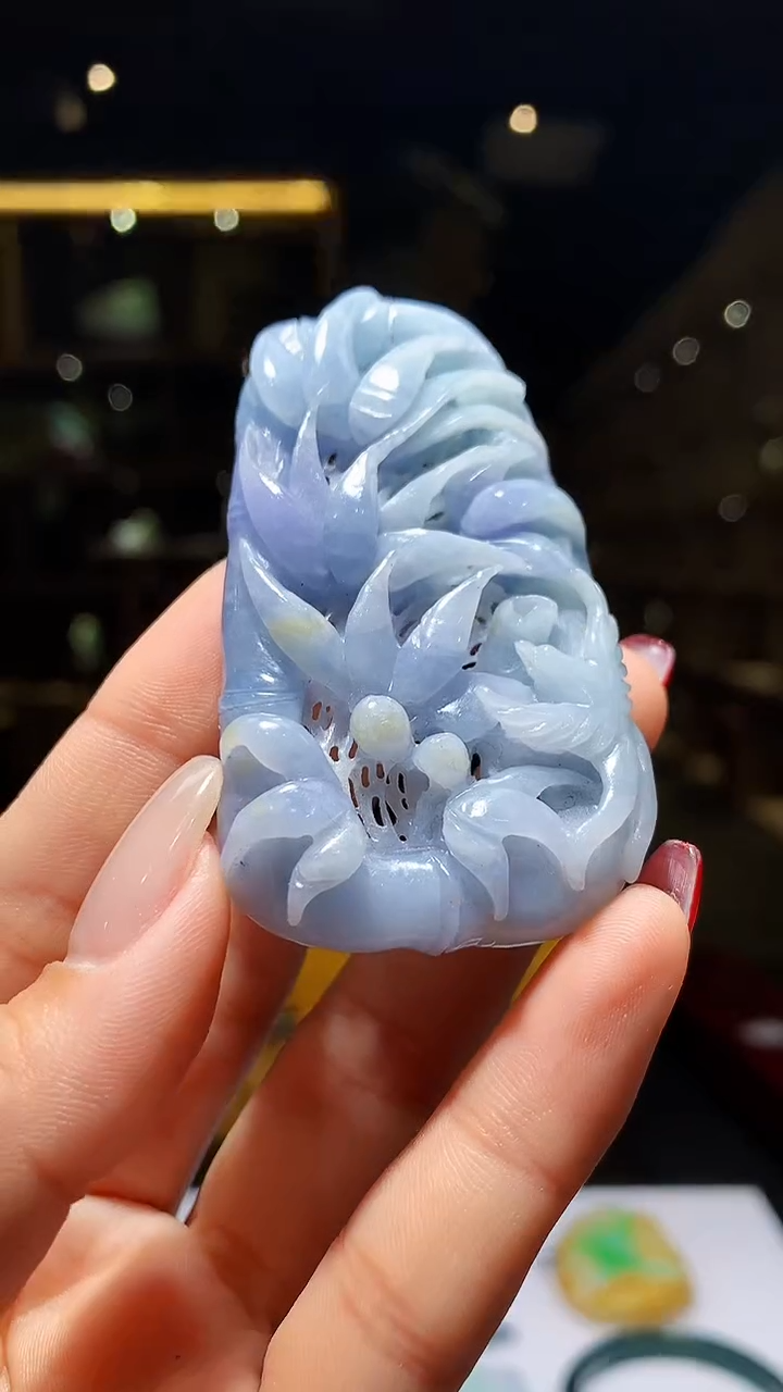 【闪购商品】定制翡翠未镶嵌1004hm-毛货挂件43