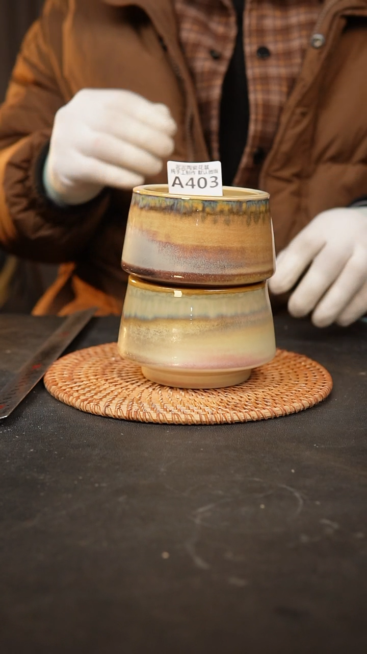 【闪购商品】瓷片403泥泥手工花盆