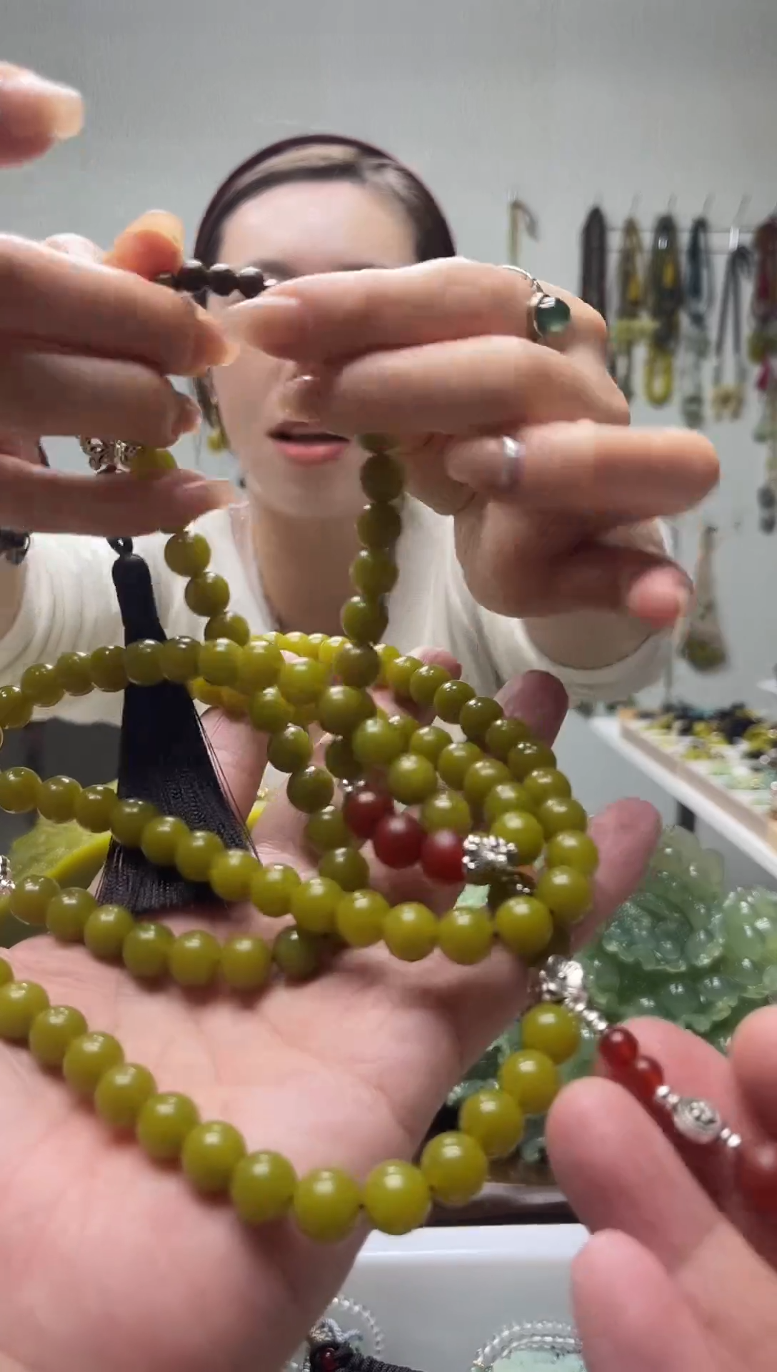 未镶嵌岫玉颈饰多样性发货 拍一发一斜挎