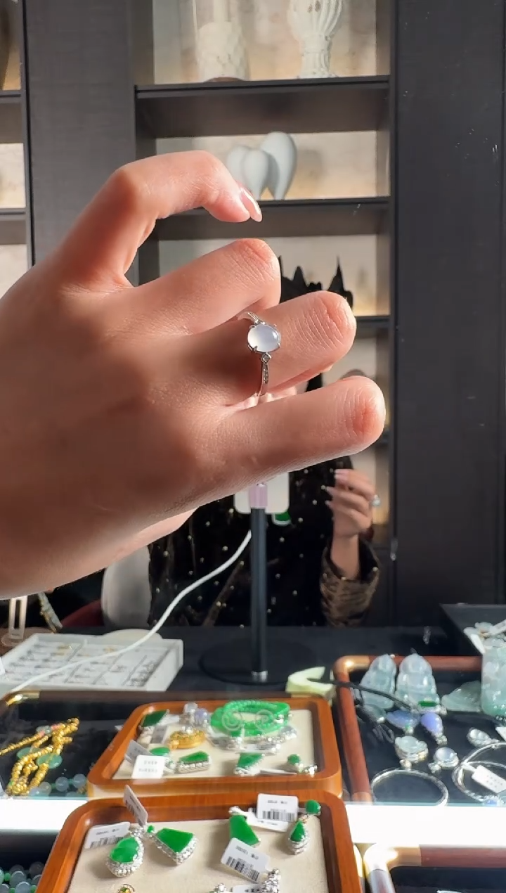 银S925镶嵌戒指翡翠56