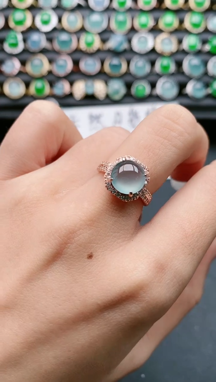 【闪购商品】翡翠戒指银S925镶嵌1111111