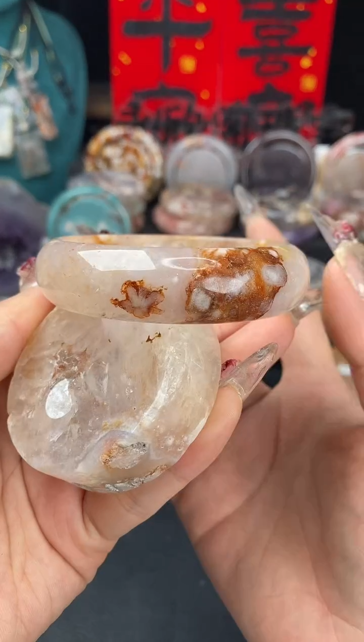 【闪购商品】石英质玉手镯（圆镯）未镶嵌57