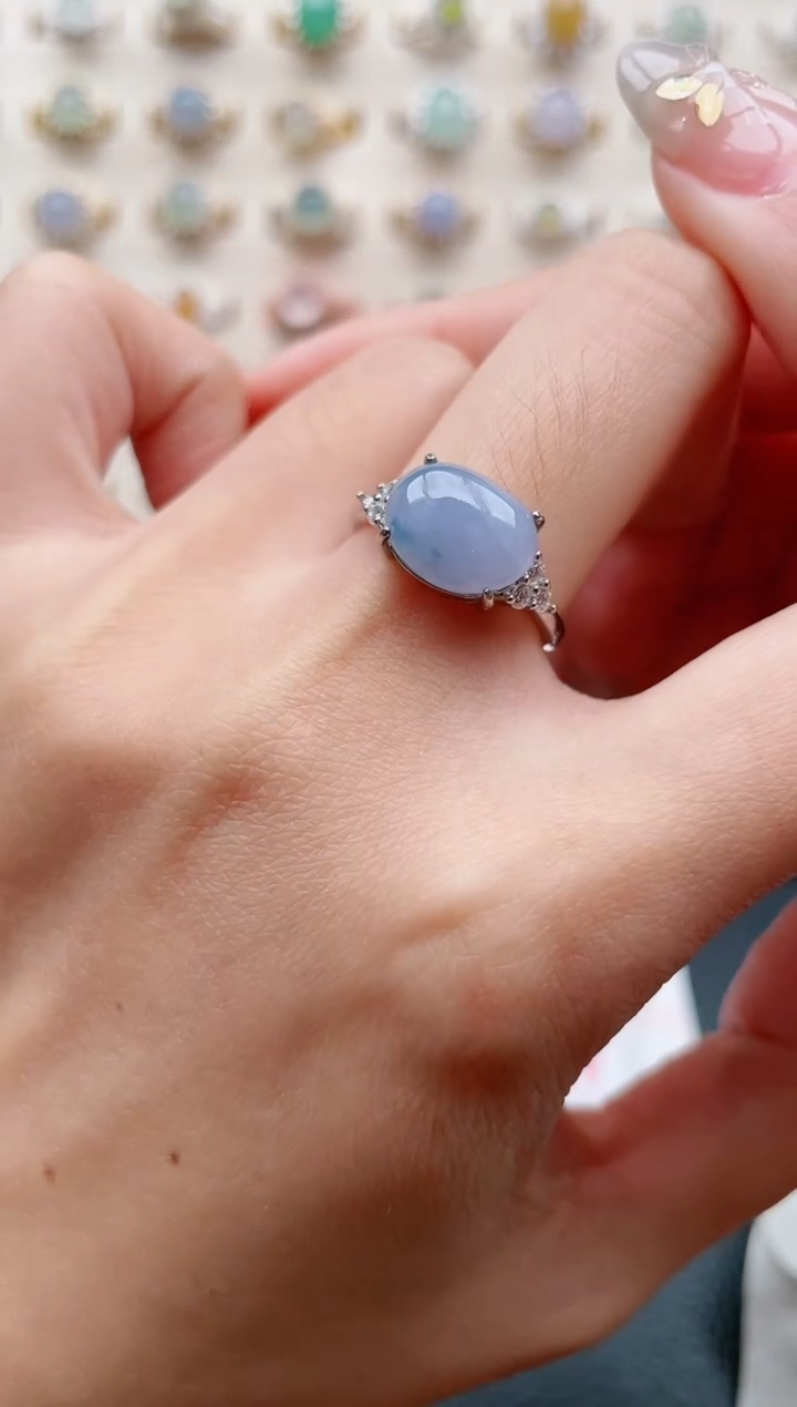 【闪购商品】翡翠戒指银S925镶嵌1111