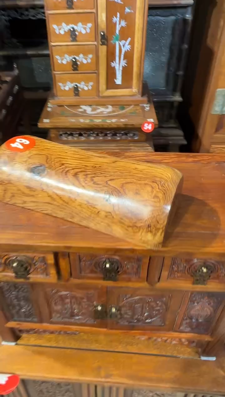 【闪购商品】木木艺黄花梨花纹木枕498.888