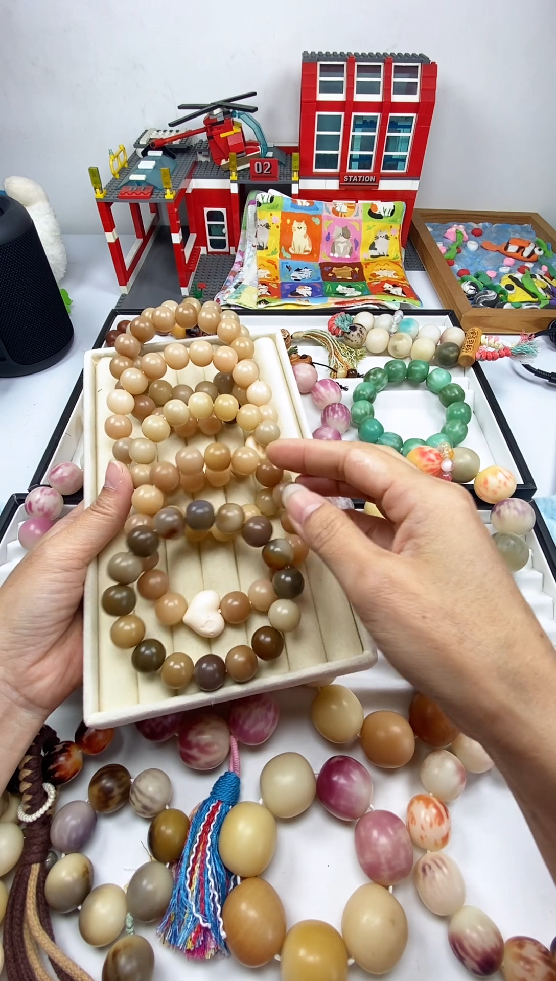 手串菩提根/象牙果手工干磨卡14苹果珠